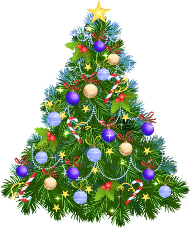 326457TransparentPNGChristmasTreewithPurpleOrnaments.png