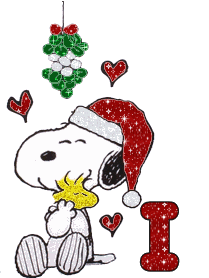 Snoopy-Under-Mistletoe-Alpha-by-iRiS-I.gif